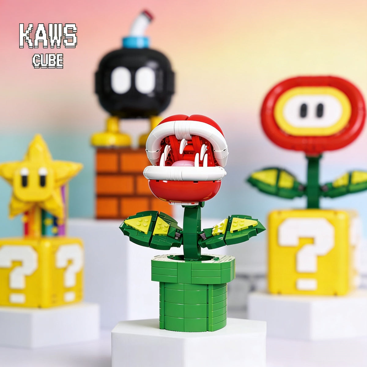 Marioブロック：パックンフラワー「200mm」251204-3