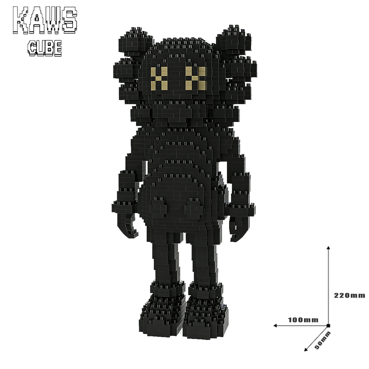 カウズ  KAWS Companion Black： Nanoblock  ナノブロック「220mm」251224-7