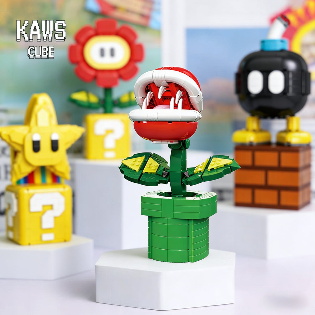 Marioブロック：パックンフラワー「200mm」251204-3